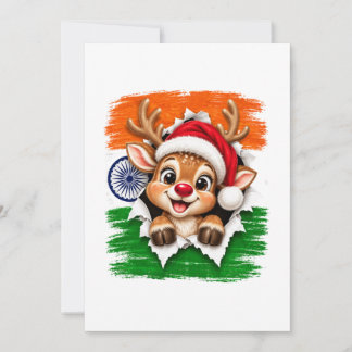 Indian Christmas Reindeer Note Card