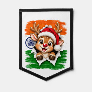 Indian Christmas Reindeer Pennant