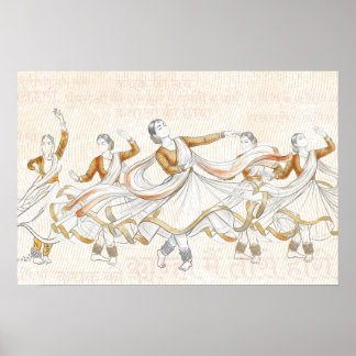 Indian Classical Dance Stage Wall Art – Kathak