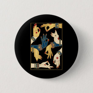 Indian Clical Dance Mudras Bharatanatyam Spiritual Button