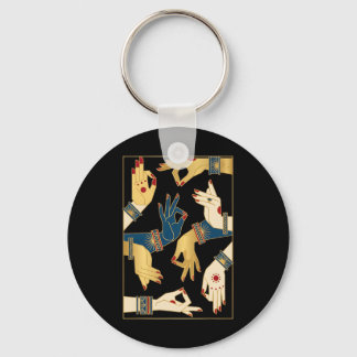 Indian Clical Dance Mudras Bharatanatyam Spiritual Keychain