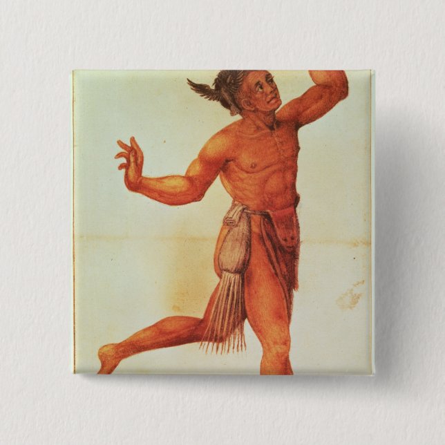 Indian Conjuror Pinback Button (Front)