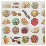 Indian Cooking Foods Dishes Cuisine of India Fabric