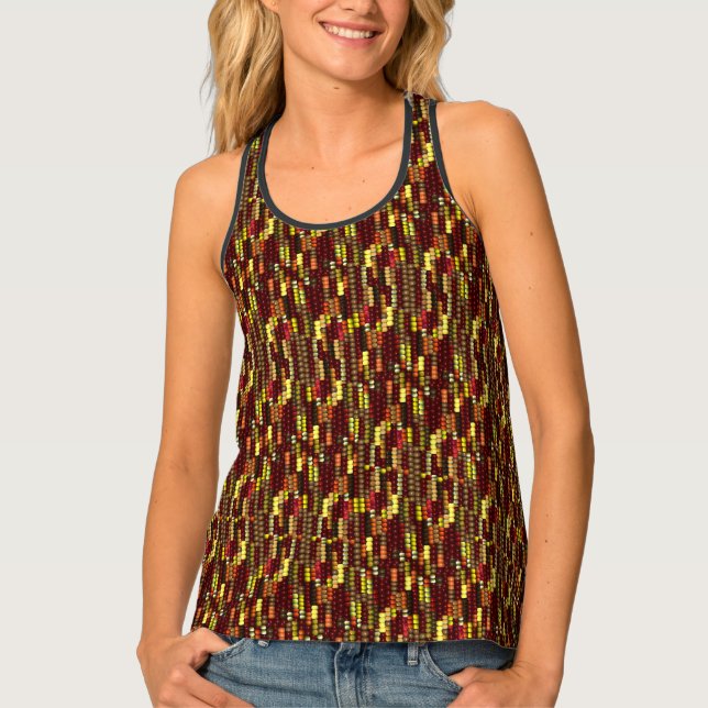 Indian Corn Pattern for Autumn Tank Top (Front)