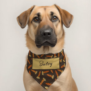 Indian Corn Thanksgiving Themed Personalized Pet Bandana Collar