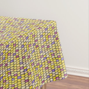 Indian Corn Watercolor Pattern Yellow Tablecloth