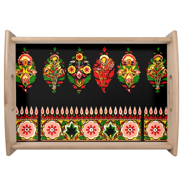 Indian Cotton Fabric  Serving Tray (Front)