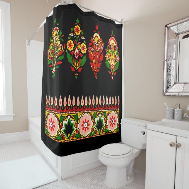 Indian Cotton Fabric  Shower Curtain (In Situ)