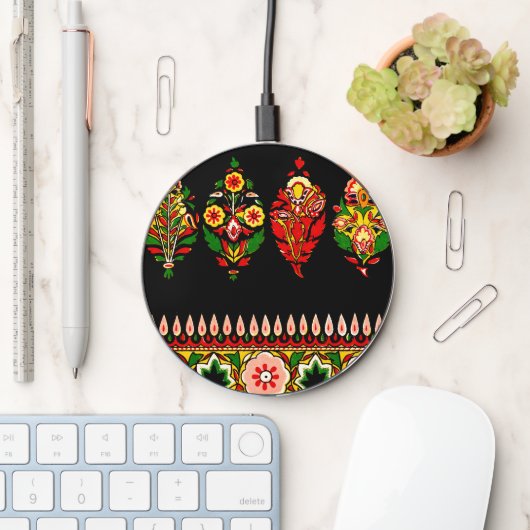 Indian Cotton Fabric Wireless Charger (Desk)