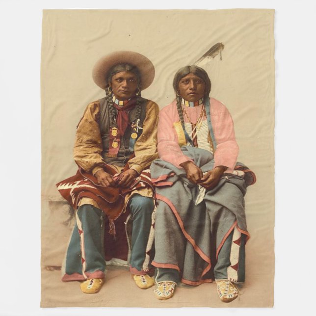 INDIAN COUPLE Fleece Blankets (Front)