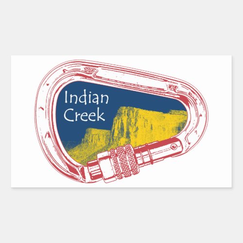 Indian Creek Climbing Carabiner Rectangular Sticker