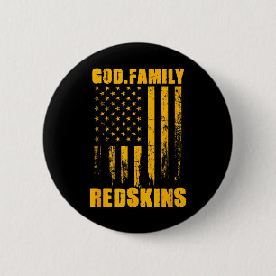 Indian Creek Redskins God. Family. Vintage Usa Fla Button