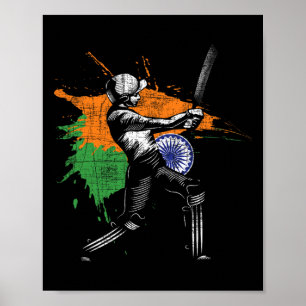 Indian Cricket Game - Cricketer Tsman Tting Cricke Poster