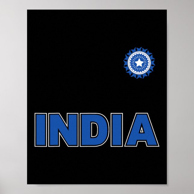 Indian Cricket (orange Kit)  Poster (Front)