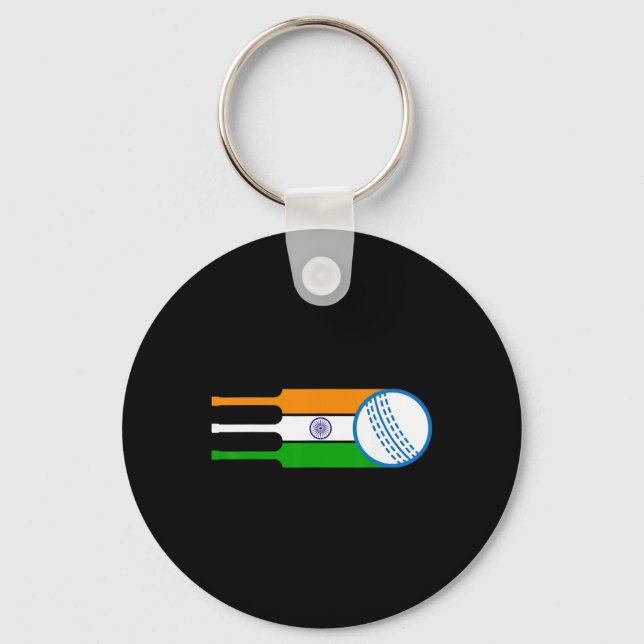 Indian Cricket Player Team Cricket Fans India Cric Keychain (Front)