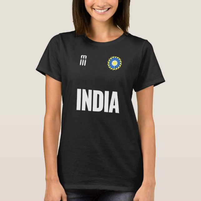 Indian Cricket Supporters Jersey India Cricket Fan T-Shirt (Front)