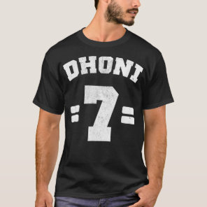 Indian Cricketer Dhoni 7 Cricket Lover Fan Sports  T-Shirt
