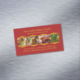 Indian Cuisine Business Card Magnet