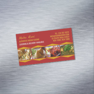 Indian Cuisine Business Card Magnet