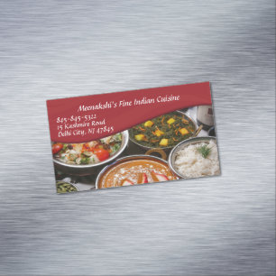 Indian Cuisine Business Card Magnet