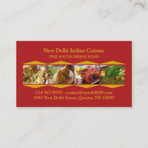 Indian Cuisine Business Card Template