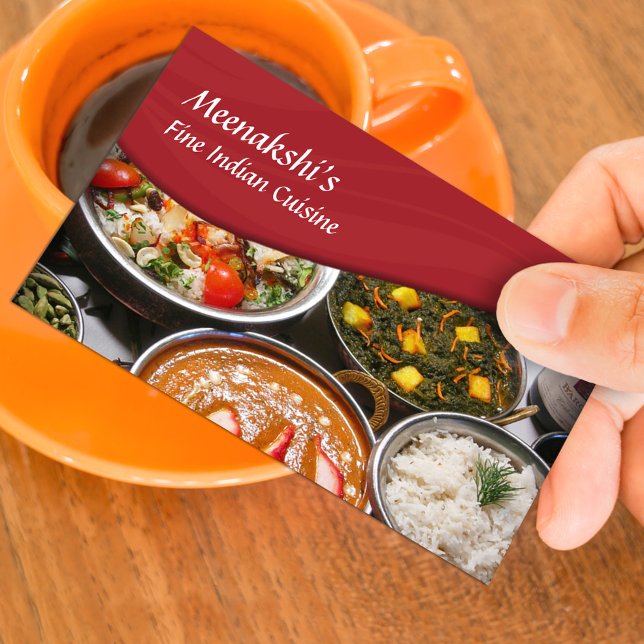 Indian Cuisine Business Card Template (Creator Uploaded)