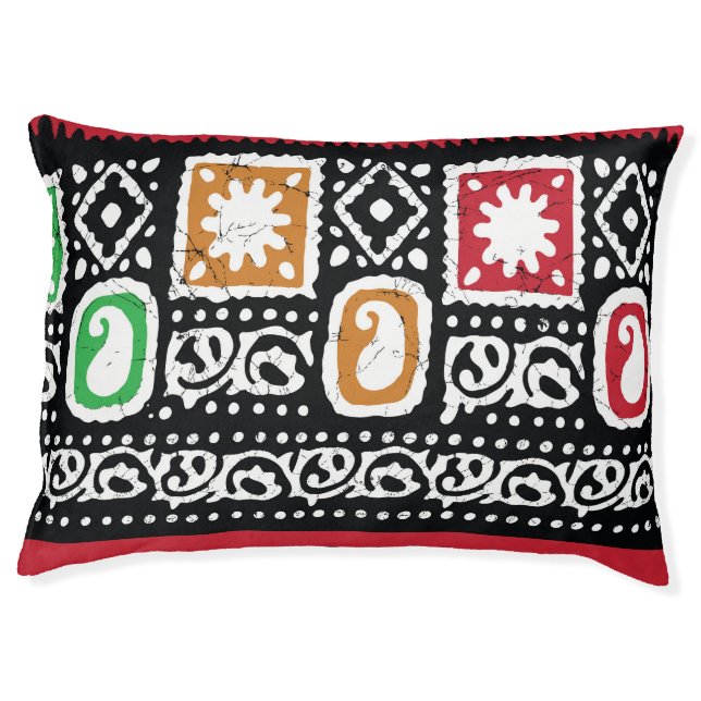Indian Culture: Traditional Art Design Pet Bed (Front)