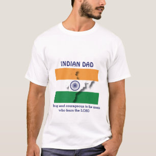 INDIAN DAD Strong Courageous Personalized T-Shirt