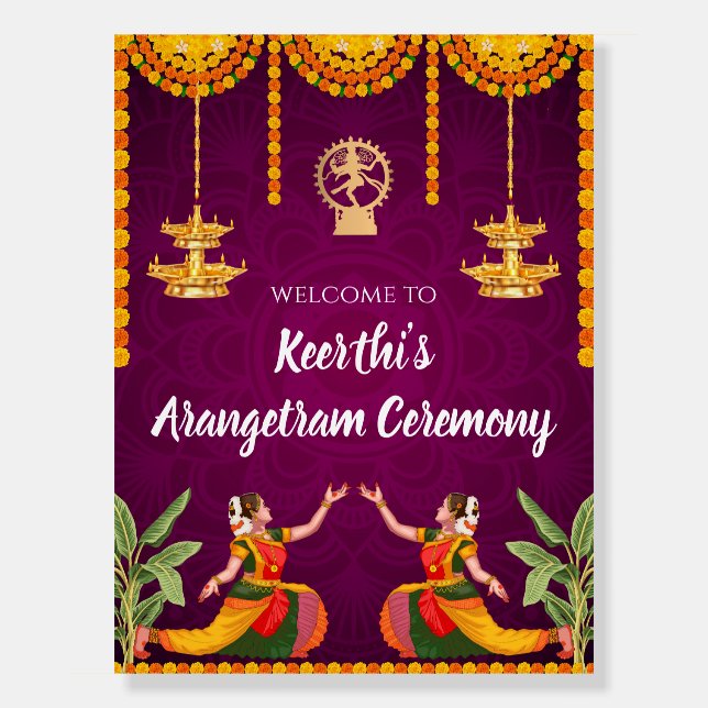 Indian Dance recital sign & Arangetram signs (Front)