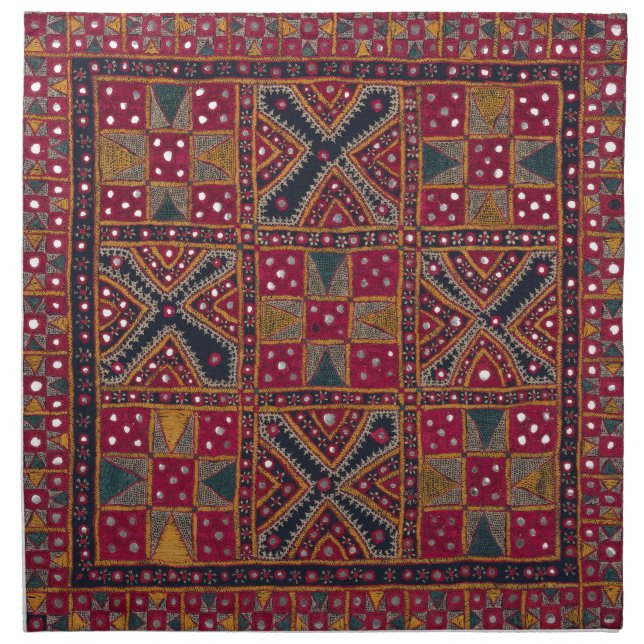 Indian Decorative Art Print Cloth Napkin (Front)