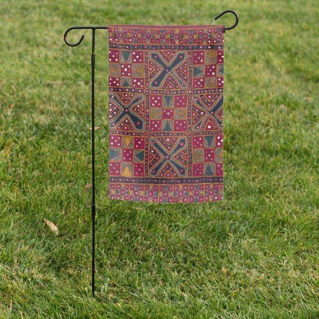 Indian Decorative Art Print Garden Flag (In SItu)