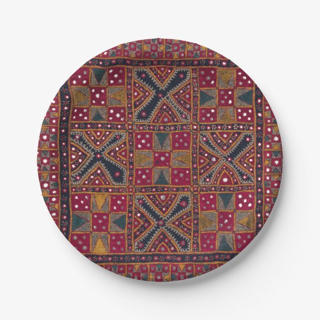 Indian Decorative Art Print Paper Plates (Front)