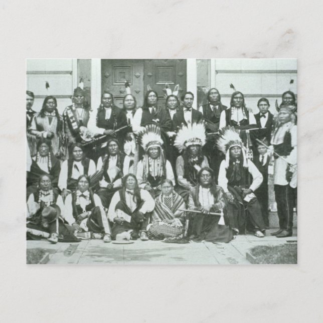 Indian delegation of Sioux leaders in Washington D Postcard (Front)