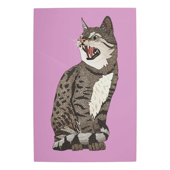 Indian desert cat crocus metal print (Front)
