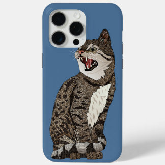 Indian desert cat denim blue iPhone 15 pro max case