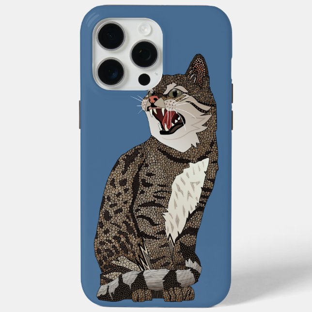 Indian desert cat denim blue Case-Mate iPhone case (Back)