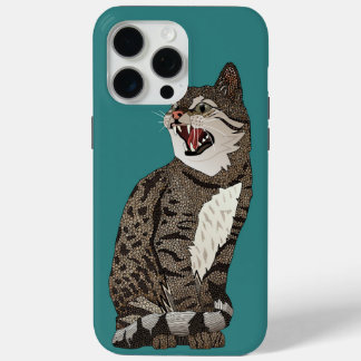 Indian desert cat teal iPhone 15 pro max case