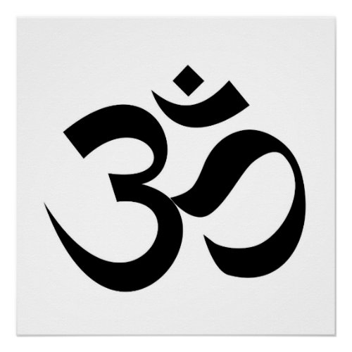 Indian Dharmic religion sacred symbol mantra Hindu Poster