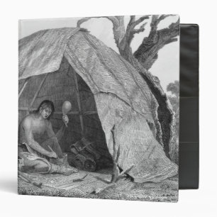 Indian Doctor Concocting a Pot of Medicine 3 Ring Binder