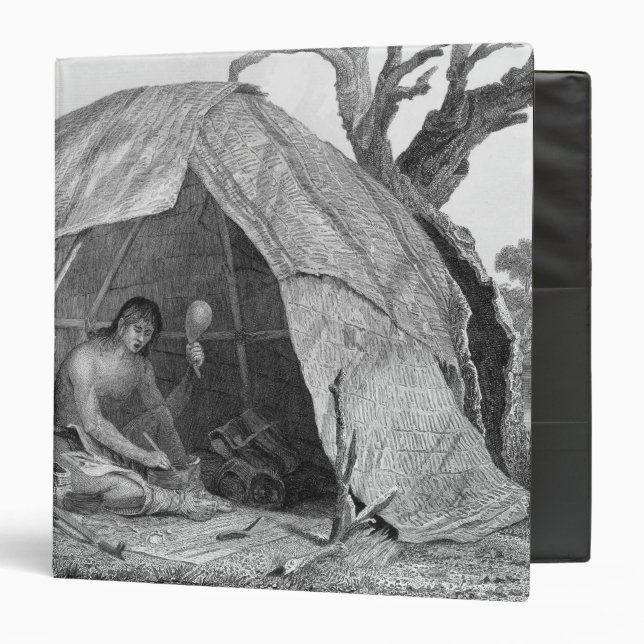 Indian Doctor Concocting a Pot of Medicine 3 Ring Binder (Front/Inside)