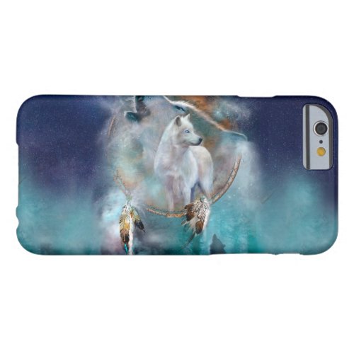 Indian dreamcatcher and ethnic tribal head wolf barely there iPhone 6 case