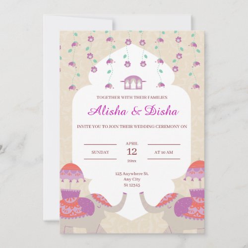 Indian Elegance wedding Invitation