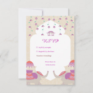 Indian Elegance wedding RSVP Card