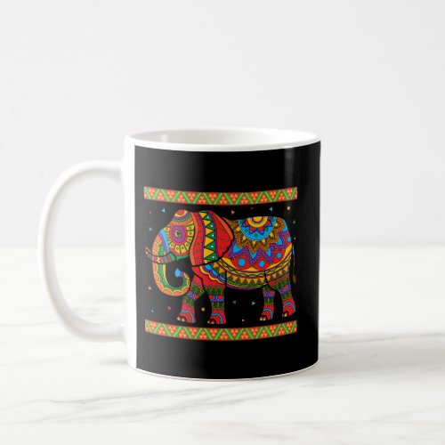 Indian Elephant Colorful Animal Africa Zookeeper S Coffee Mug