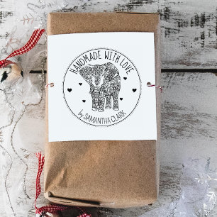 Indian Elephant, Custom Handmade With Love, Rubber Stamp