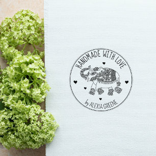 Indian Elephant, Custom Handmade With Love, Rubber Stamp