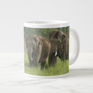 Indian Elephant Family Large Coffee Mug