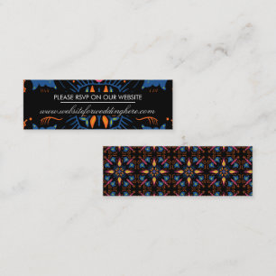 Indian Elephant Floral Black Website Card