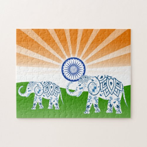 Indian elephant jigsaw puzzle