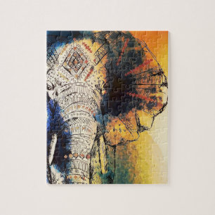 Indian elephant jigsaw puzzle